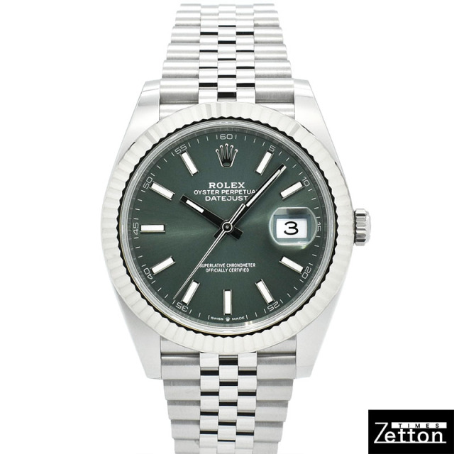 ロレックス ROLEX デイトジャスト41 Ref.126334 ミントグリーン 41mm USED 中古
