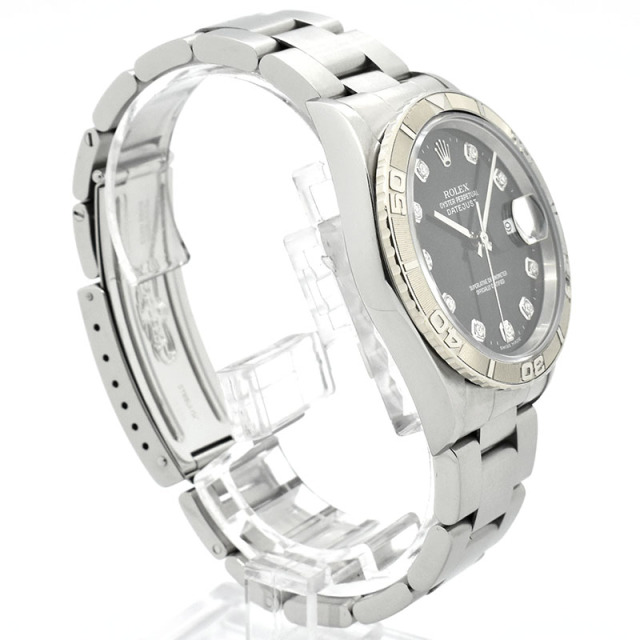 ロレックス ROLEX デイトジャスト サンダーバード Ref.16264G 10Pダイヤ ブラック 36mm K番 USED 中古