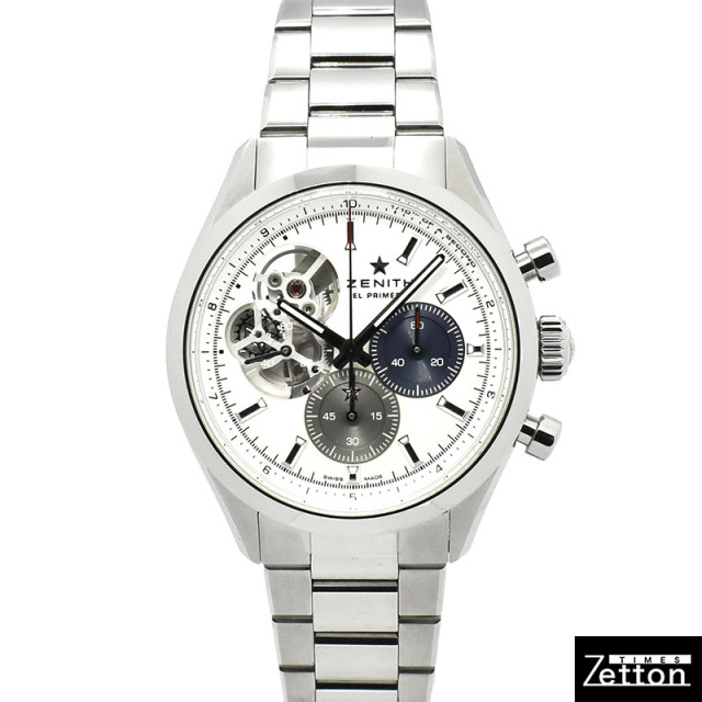 ゼニス　ZENITH　クロノマスター オープン　03.3300.3604/69.M3300　シルバー　39.5mm　USED　中古