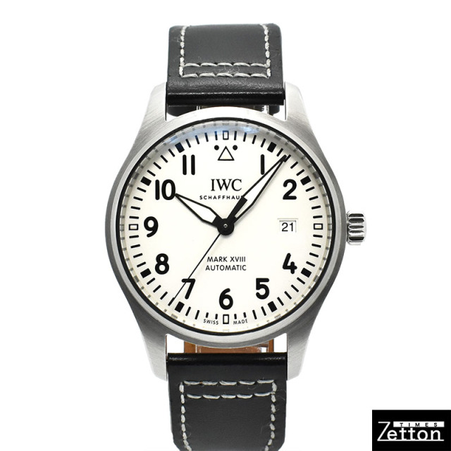 IWC　パイロットウォッチ　マーク18　IW327002　40mm　シルバー　革　USED　中古