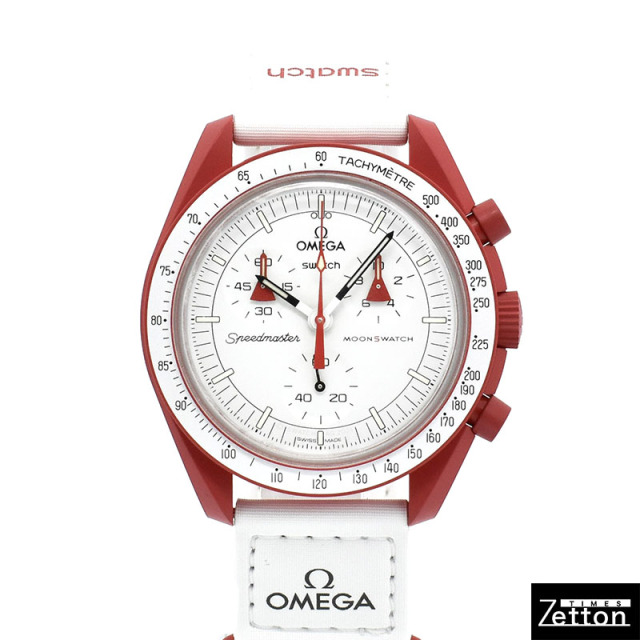 オメガ×スウォッチ　OMEGA×Swatch　ミッション トゥ マーズ 火星ミッションモデル　SO33R100　バイオセラミック　42mm　USED　中古