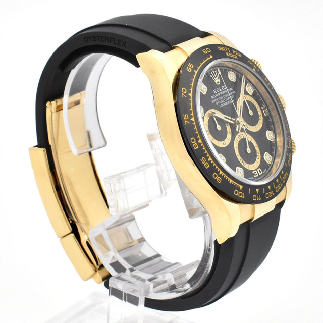 ロレックス ROLEX デイトナ Ref.116518LNG ブラック/8Pダイヤ 18KYG 40mm USED 中古