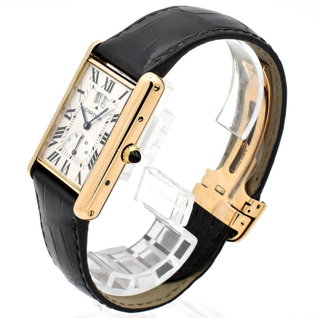 カルティエ CARTIER タンク ルイ カルティエ マニュアルデイト W1560003 39×30mm シルバー 18KPG USED 中古