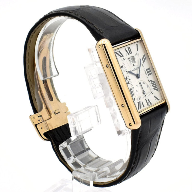 カルティエ CARTIER タンク ルイ カルティエ マニュアルデイト W1560003 39×30mm シルバー 18KPG USED 中古