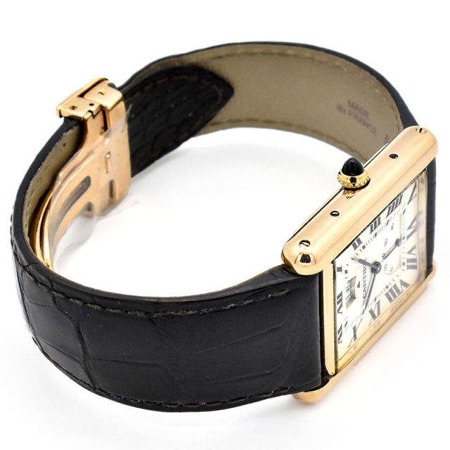 カルティエ CARTIER タンク ルイ カルティエ マニュアルデイト W1560003 39×30mm シルバー 18KPG USED 中古