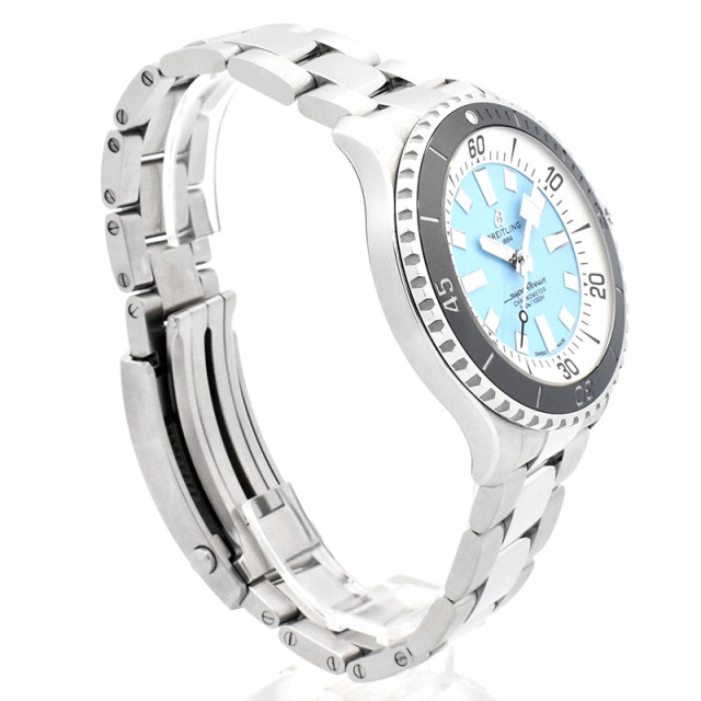 ブライトリング BREITLING スーパーオーシャン オートマチック 44 A17376211L2A1 ターコイズブルー 44mm USED 中古
