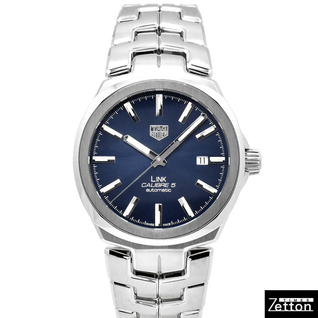 タグホイヤー　TAG HEUER　リンク キャリバー5　WBC2112.BA0603　41mm　ブルー　USED　中古