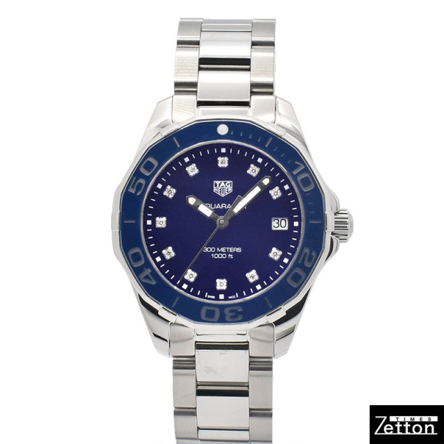 タグホイヤー TAG HEUER アクアレーサー WAY131L.BA0748 ブルーシェル/11Pダイヤ 35mm クォーツ USED 中古