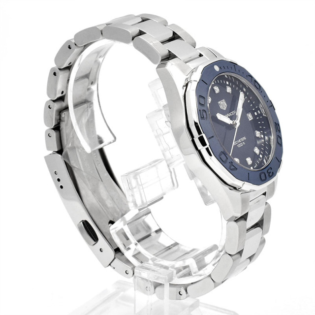 タグホイヤー TAG HEUER アクアレーサー WAY131L.BA0748 ブルーシェル/11Pダイヤ 35mm クォーツ USED 中古