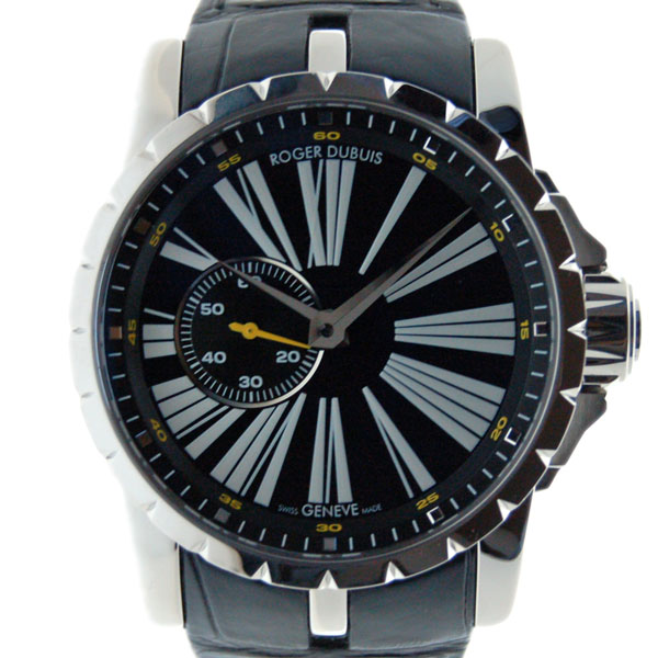 ロジェ・デュブイ　ROGER DUBUIS　エクスカリバー　RDDBEX0263　SS　45mm　ブラック　USED　中古
