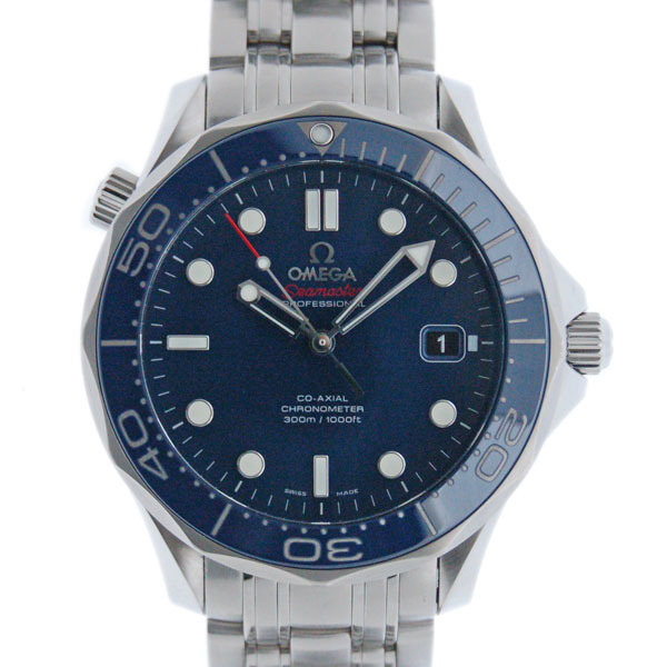 オメガ　OMEGA　シーマスター300　コーアクシャル　212.30.41.20.03.001　ブルー　41mm　USED　中古