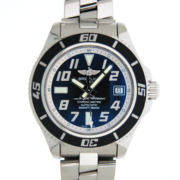 ブライトリング　BREITLING　スーパーオーシャン42　A187B29PRS　アビスシルバー　42mm　SSブレス　USED　中古