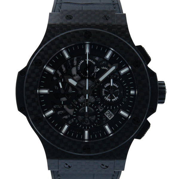 ウブロ　HUBLOT　ビッグバン　アエロバン　オールブラックカーボン　311.QX.1124.RX　44mm　USED　中古