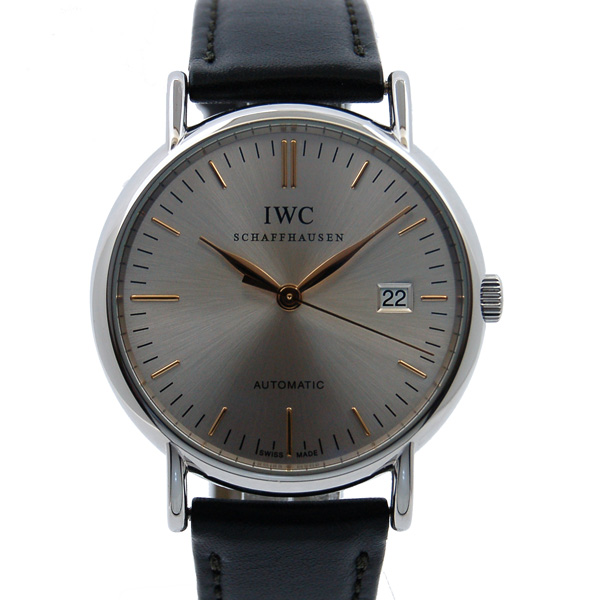 IWC　ポートフィノ　IW356303　シルバー　自動巻　39mm　革ベルト　USED　中古