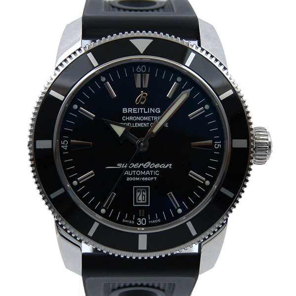 ブライトリング　BREITLING　スーパーオーシャンヘリテージ　46mm　A172B68ORC　ブラック　SS　ラバー　200m防水　USED　中古