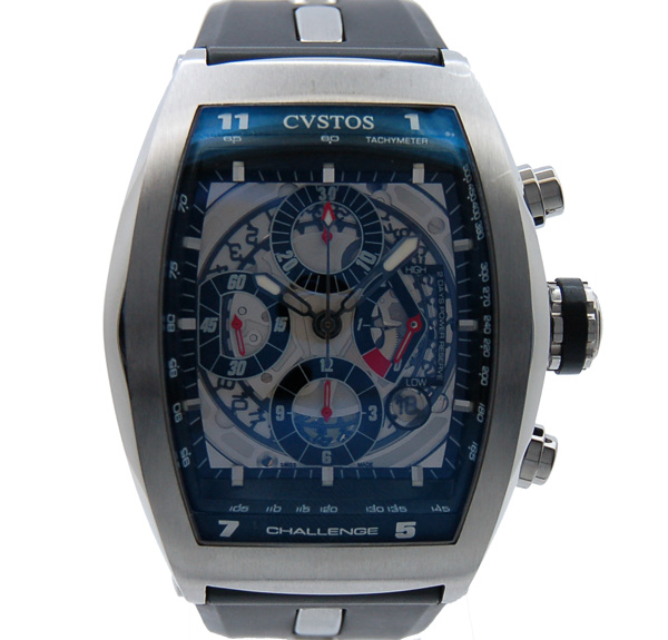 クストス　CVSTOS　チャレンジクロノグラフ　CVT-CHR-ST　200本限定　SS　自動巻　ラバー　USED　中古