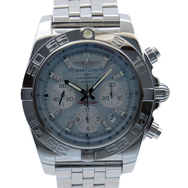 ブライトリング　BREITLING　クロノマット44　A011G86PA　グレーパールダイヤモンド　USED　中古