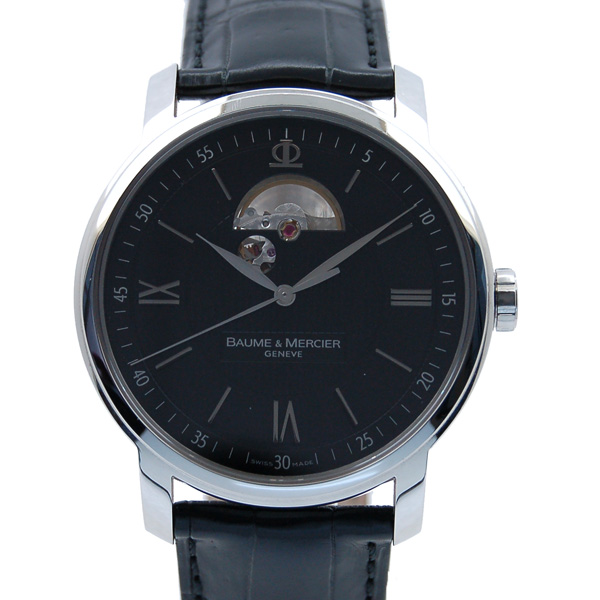 ボーム＆メルシェ　BAUME&MERCIER　クラシマ　MOA08689　SS　ブラック　革　USED　中古