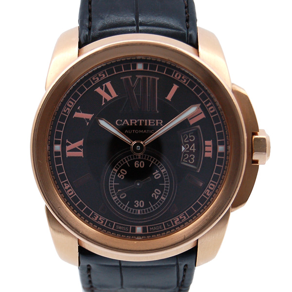 カルティエ　CARTIER　カリブル　ドゥ　カルティエ　W7100007　18KPG　メンズ　自動巻　ブラウン　USED　中古