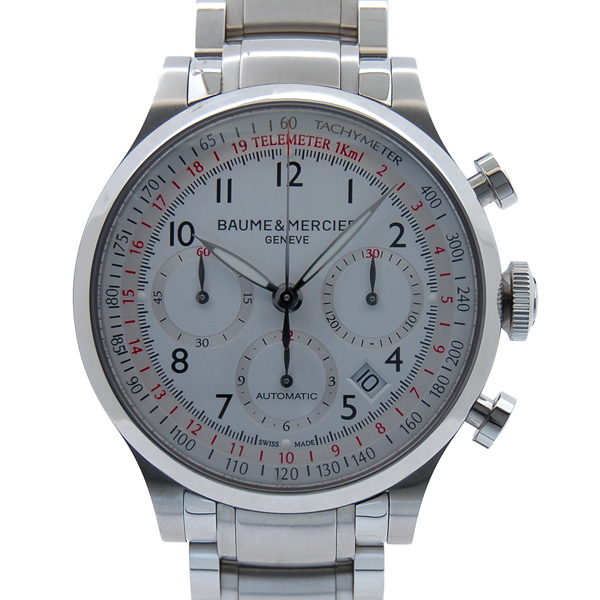 ボーム＆メルシェ　BAUME&MERCIER　ケープランド　クロノグラフ　MOA10061　シルバー　USED　中古