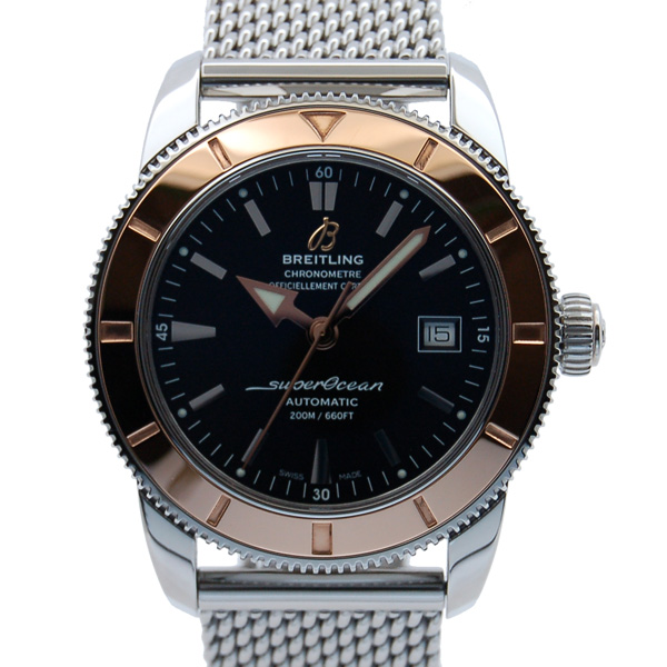 ブライトリング　BREITLING　スーパーオーシャンヘリテージ42　U170B61OCA　ブラック　18KPG×SS　42mm　USED　中古