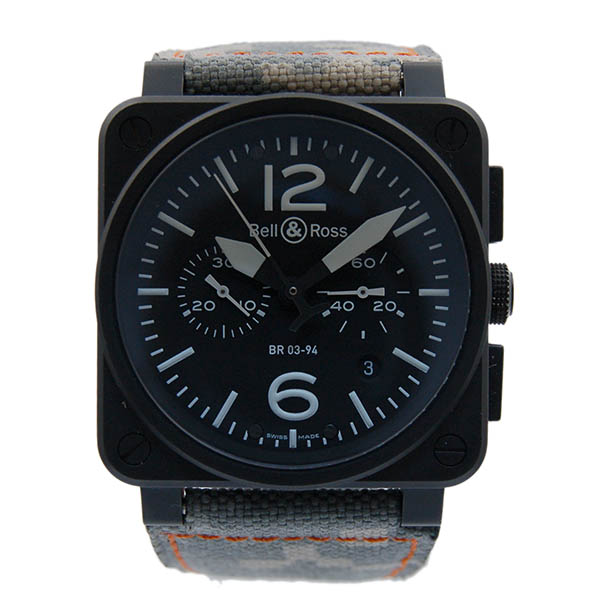 ベル＆ロス　BELL＆ROSS　BR03-94　クロノグラフ　SS　42mm　PVD　ブラック　USED　中古