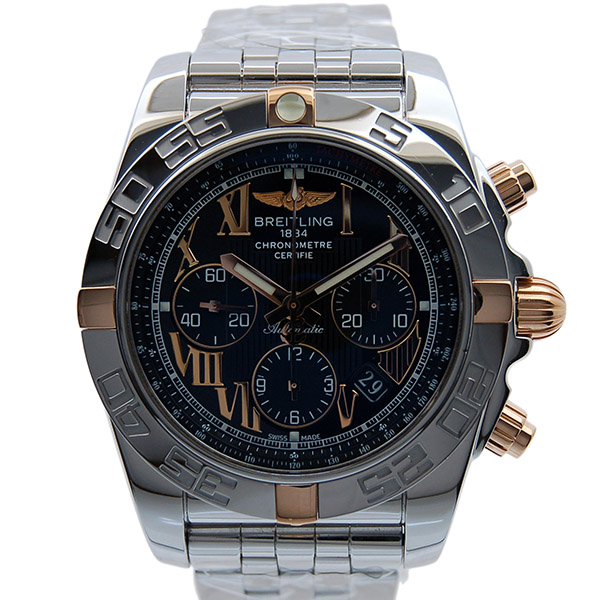 ブライトリング　BREITLING　クロノマット44　ビコロ　B011B57PA　ブラックローマ　SS　USED　中古