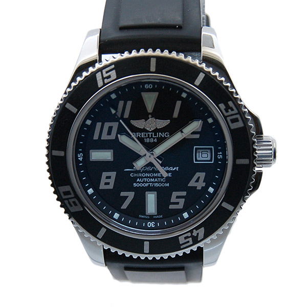 ブライトリング　BREITLING　エアロマリン スーパーオーシャン42  A187B28RPR　アビスブラック　42mm　ラバー　USED　中古