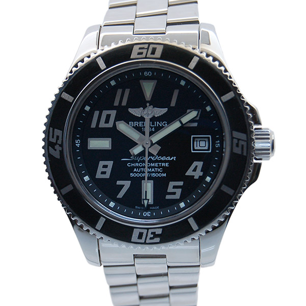 ブライトリング　BREITLING　エアロマリン スーパーオーシャン42  A187B28PRS　アビスブラック　42mm　SS　USED　中古
