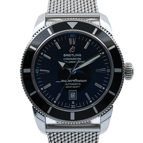 ブライトリング　BREITLING　スーパーオーシャンヘリテージ　46mm　A172B68OCA　ブラック　SSブレス　200m防水　USED 中古