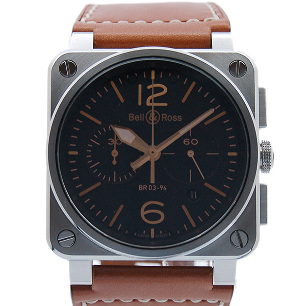ベル＆ロス　BELL＆ROSS　BR03-94　ゴールデンヘリテージ　クロノグラフ　42mm　SS　ブラック　USED　中古