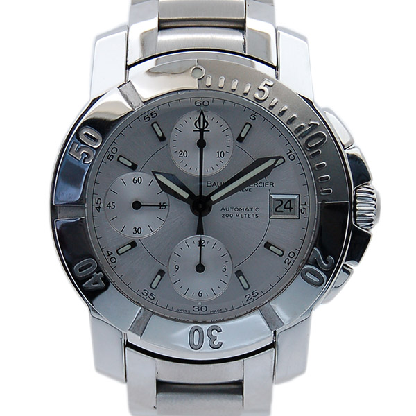 ボーム＆メルシェ　BAUME&MERCIER　ケープランド　クロノグラフ　MOA08113　シルバー　USED　中古