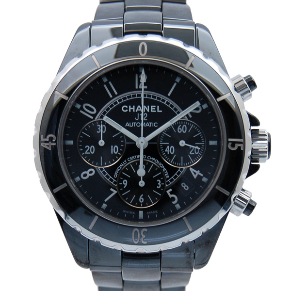 シャネル　CHANEL　J12 クロノグラフ　H0940　41mm　黒セラミック　メンズ　USED　中古