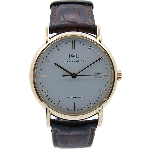 IWC　ポートフィノ　IW3563　K18YG　シルバー　自動巻　39mm　革ベルト　USED　中古