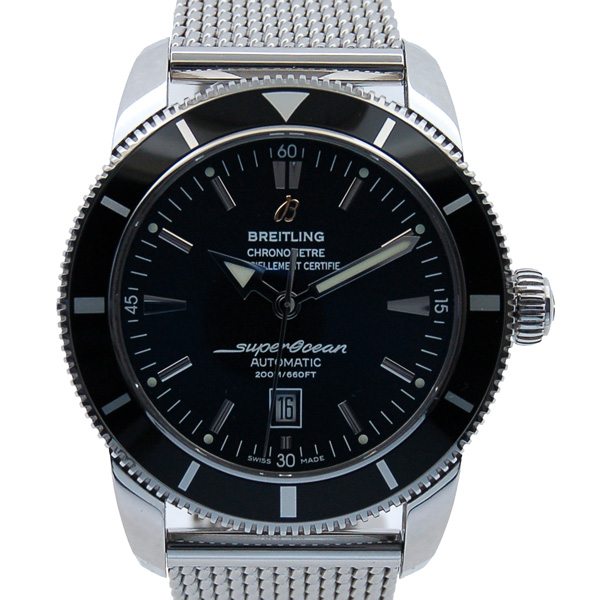 ブライトリング　BREITLING　スーパーオーシャンヘリテージ　46mm　A172B68OCA　ブラック　SSブレス　200m防水　USED 中古