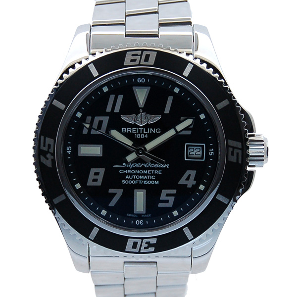 ブライトリング　BREITLING　エアロマリン スーパーオーシャン42  A187B28PRS　アビスブラック　42mm　SS　USED　中古