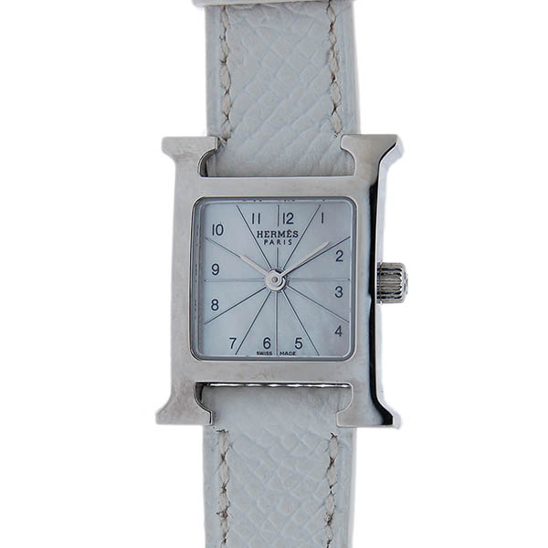 エルメス　HERMES　Hウォッチミニ　HH1.110　レディース　ホワイトシェル　未使用品