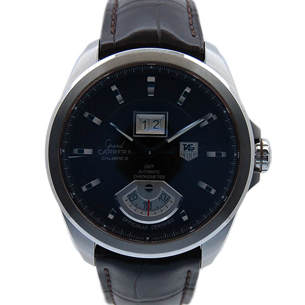 タグホイヤー　TAG HEUER　グランドカレラ　GMT　WAV5113.FC6231　キャリバー8　SS　ブラウン　革　USED　中古