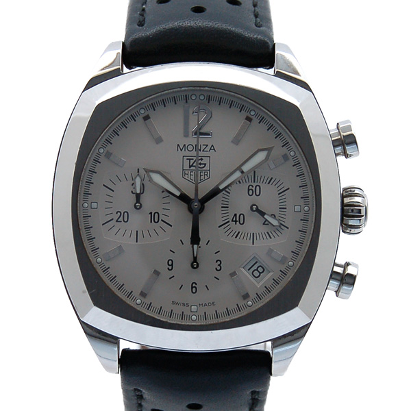 タグホイヤー　TAG HEUER　モンツァ　クロノグラフ　CR2114.FC6164　アイボリー　USED　中古