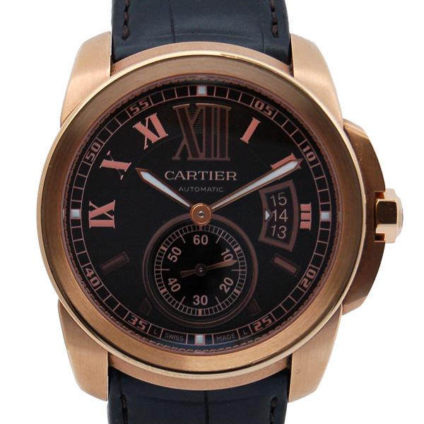カルティエ　CARTIER　カリブル　ドゥ　カルティエ　W7100007　18KPG　メンズ　自動巻　ブラウン　USED　中古