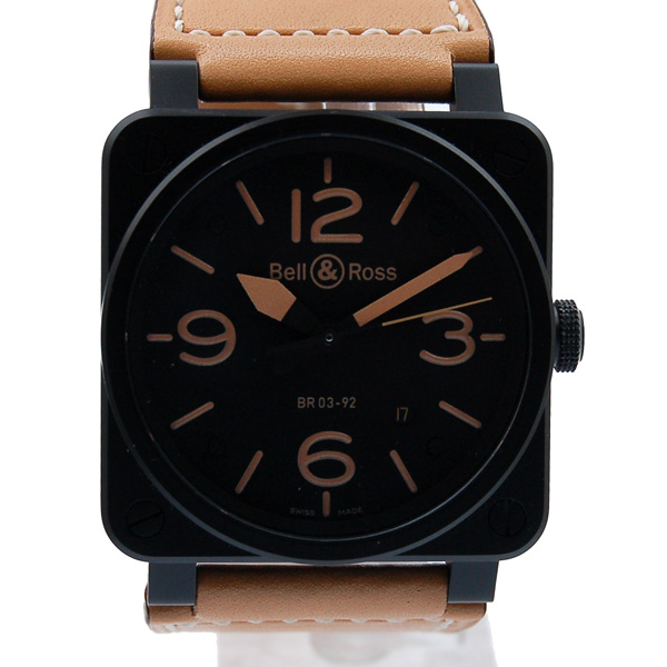 ベル＆ロス　BELL＆ROSS　BR03-92　HERITAGE　ヘリテージ　42mm　PVD　ブラック　国内正規品　新品アウトレット