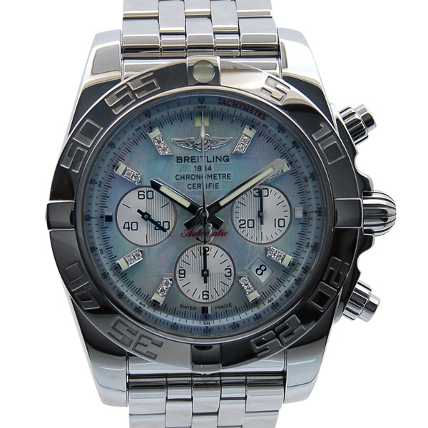 ブライトリング　BREITLING　クロノマット44　A011G86PA　グレーパールダイヤモンド　USED　中古