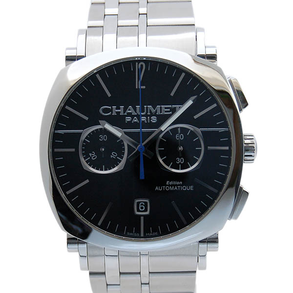 ショーメ　CHAUMET　ダンディークロノ　W11690-30A　40mm　ブラック　USED　中古