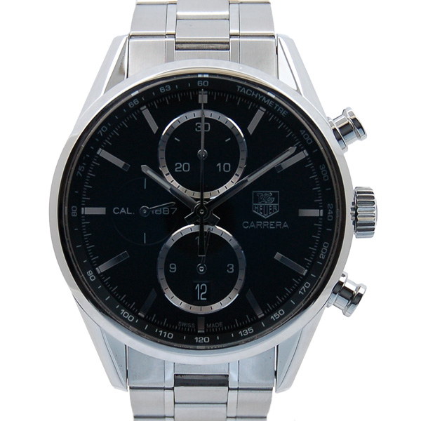 タグホイヤー　TAG HEUER　カレラクロノ　キャリバー1887　CAR2110.BA0720　41mm　SS　ブラック　自動巻　USED　中古