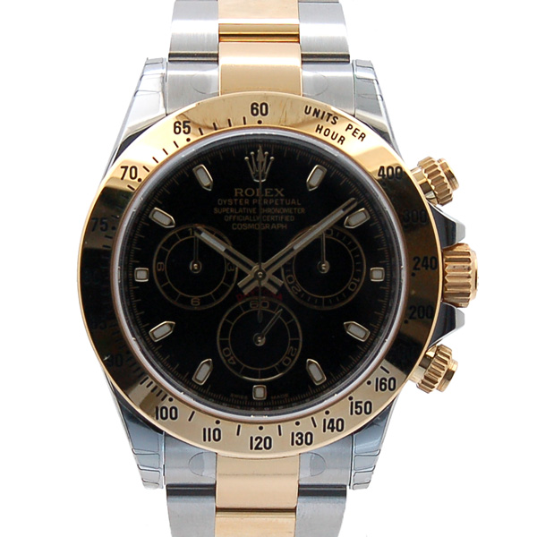 ロレックス　ROLEX　デイトナ　Ref.116523　K18コンビ　ブラック　自動巻　 ニューバックル　未使用