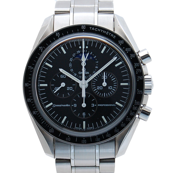 オメガ　OMEGA　スピードマスターPro　ムーンフェイズ　3576.50　手巻き　バックスケルトン　USED　中古
