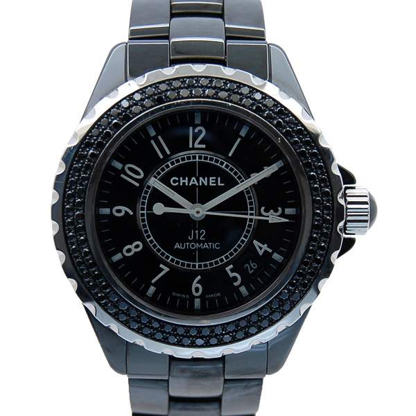 シャネル　CHANEL　J12　ブラックダイヤベゼル　H0942　38mm　メンズ　USED　中古