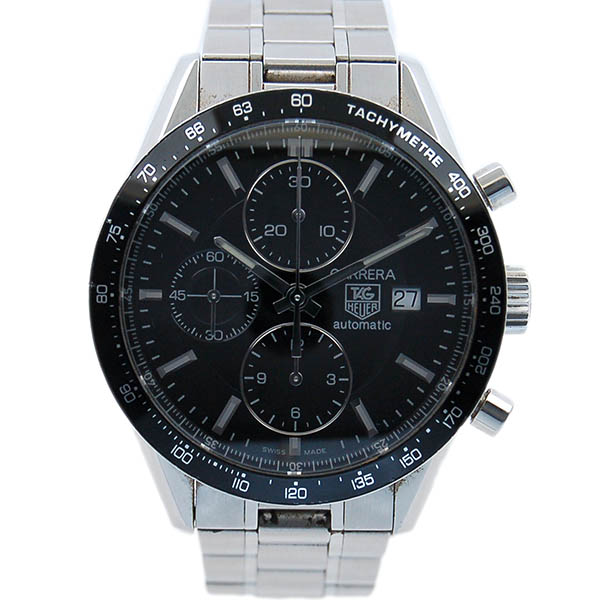 タグホイヤー　TAG HEUER　カレラレーシングスペシャル　CV201E.BA0794　SS　ブラック　USED　中古