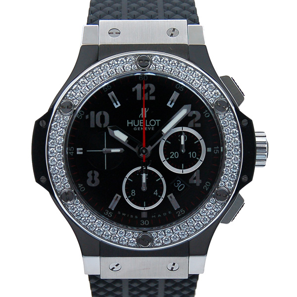 ウブロ　HUBLOT　ビッグバン　ダイヤベゼル　301.SX.130.RX.114　SS　44mm　ブラック　USED　中古