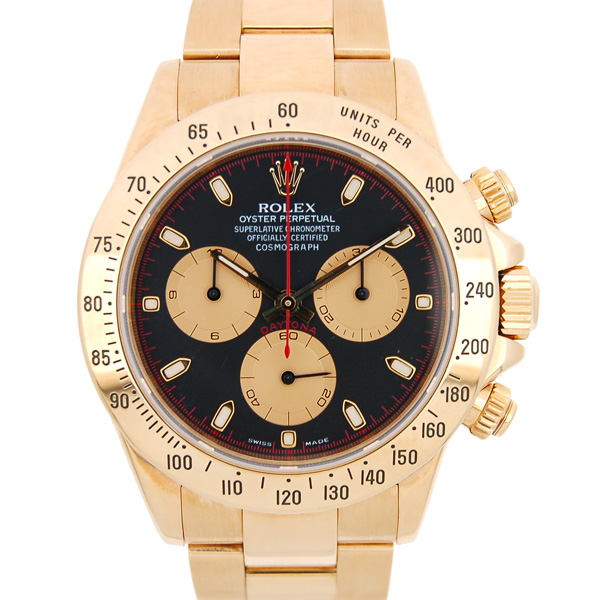 ロレックス　ROLEX　デイトナ　Ref.116528　K18イエローゴールド　ブラック×シャンパン　USED　中古
